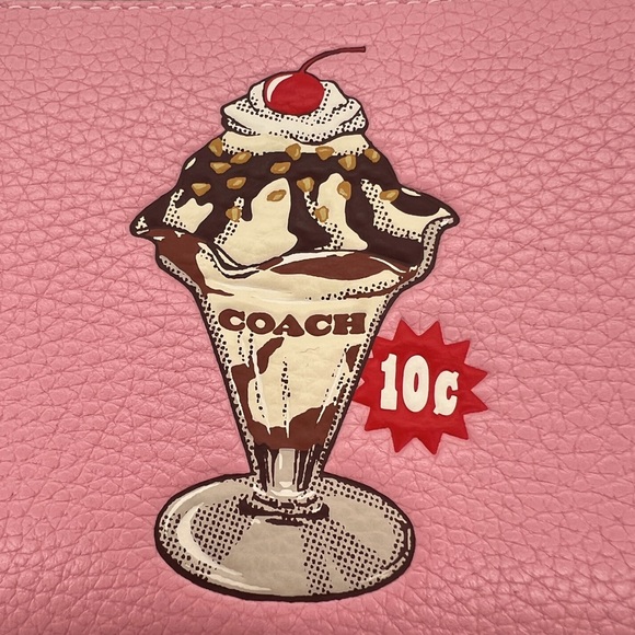 COACH Sundae Graphic Pink Long Multifunctional Wallet Wristlet NWT - Picture 5 of 13